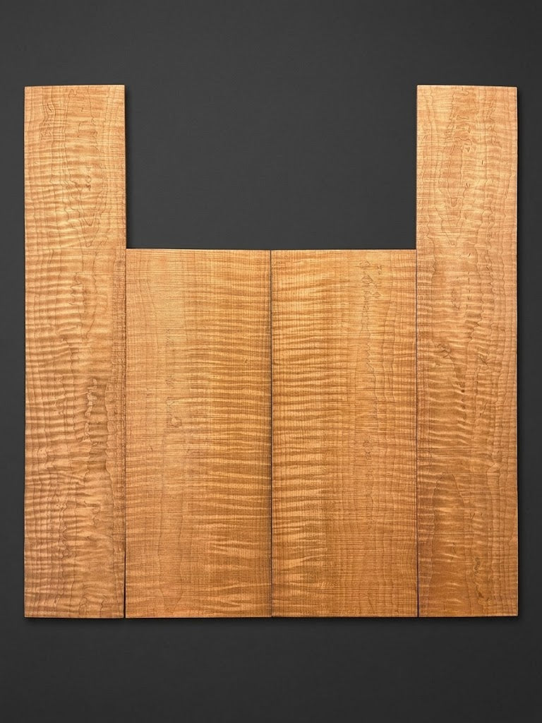 Torrefied Red Maple Acoustic Guitar Back & Sides Sets