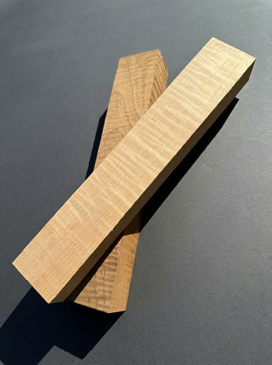 Curly Red Maple Mandolin Neck Blanks