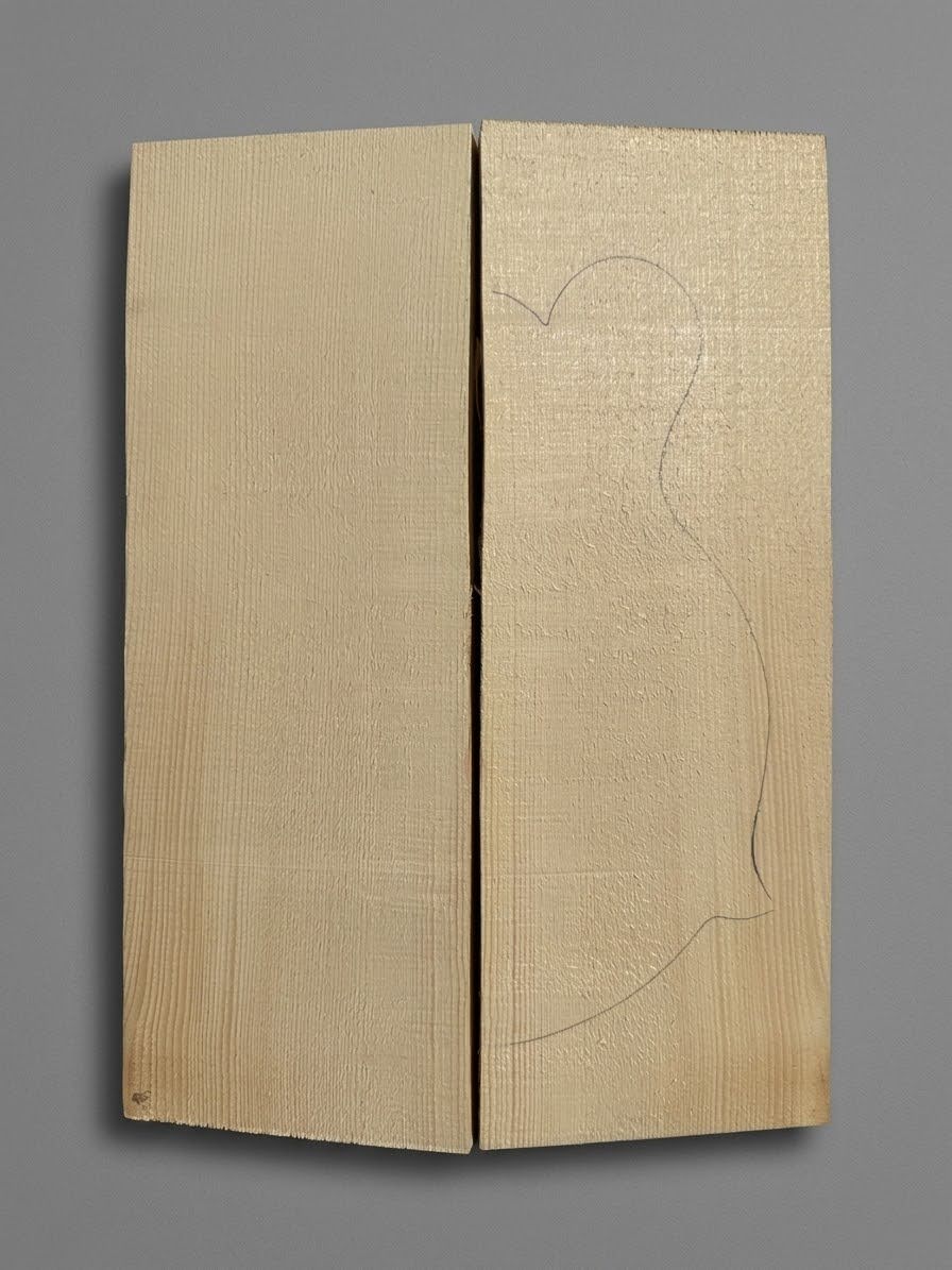 Appalachian Red Spruce Fiddle Top Carving Blank