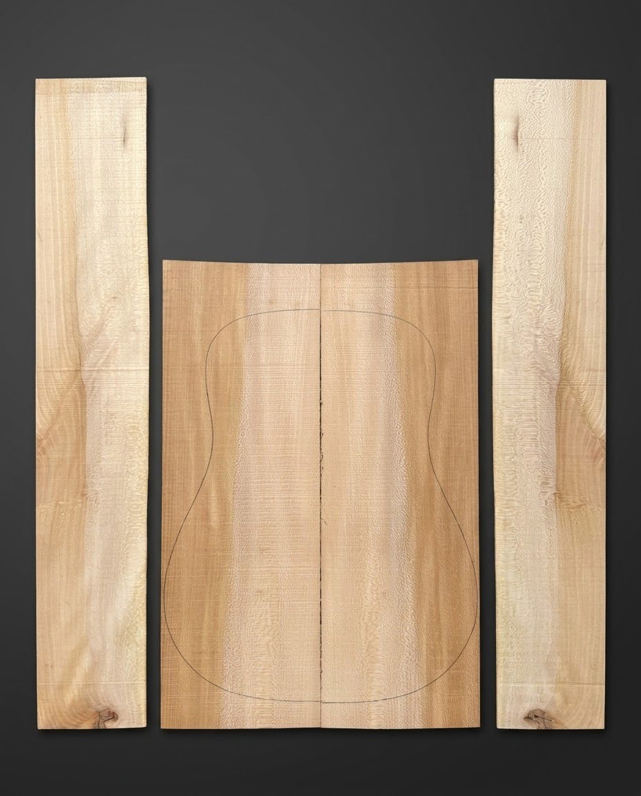 American Sycamore  ‘Dreadnought’ Guitar Back & Sides Set