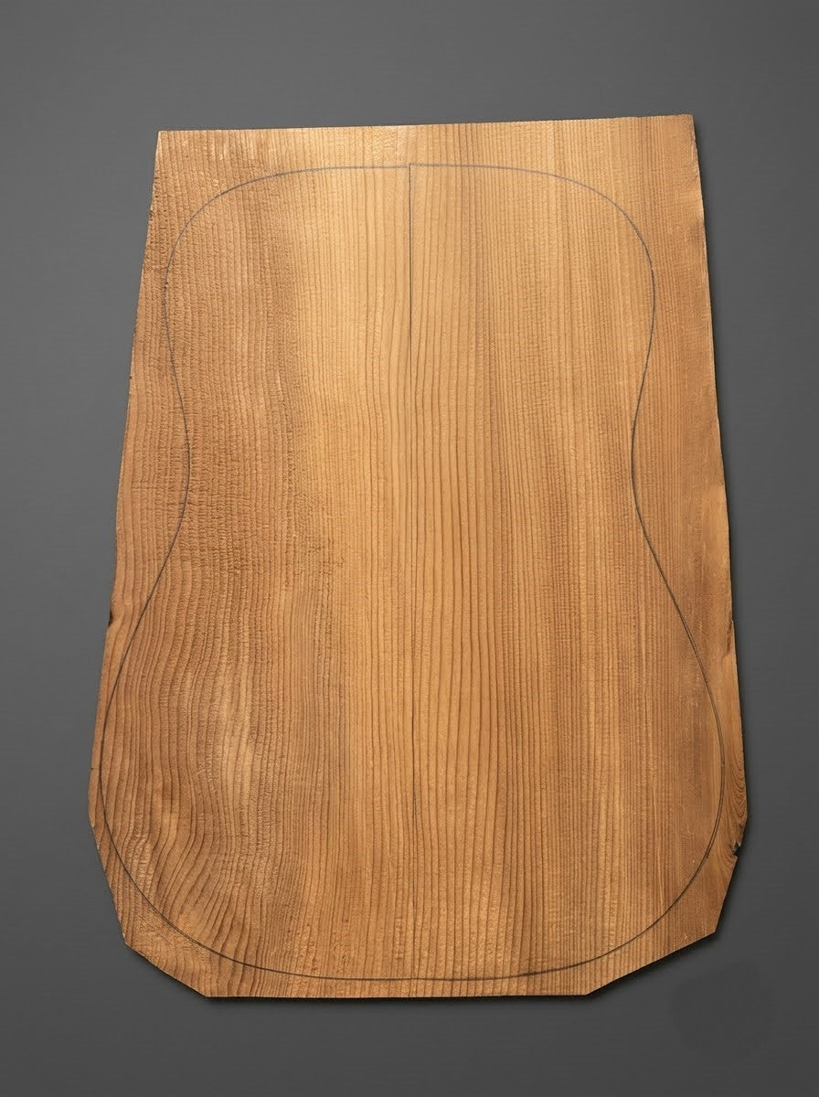 Single Piece Torrefied Appalachian Red "Adirondack" Spruce 'Dreadnought' Top