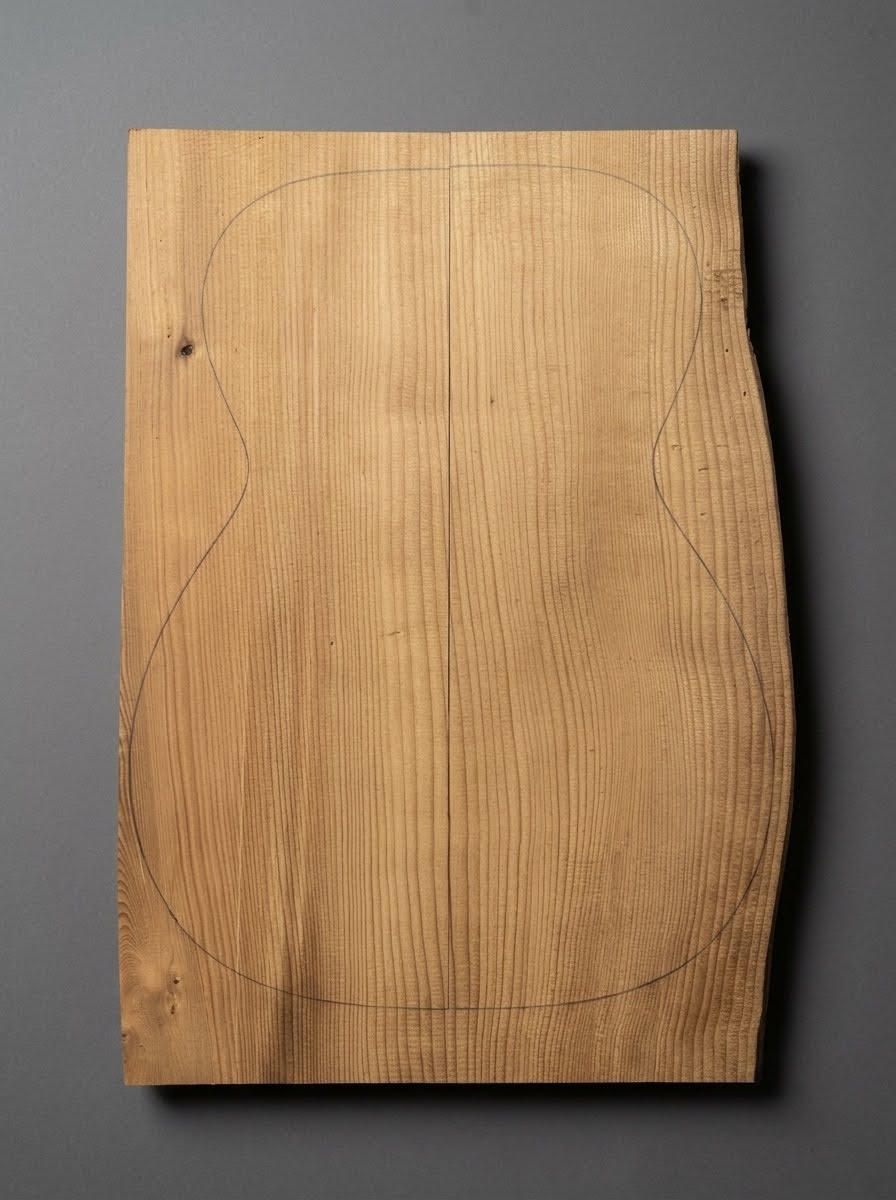 Single Piece Torrefied Appalachian Red "Adirondack" Spruce 'OM' Top