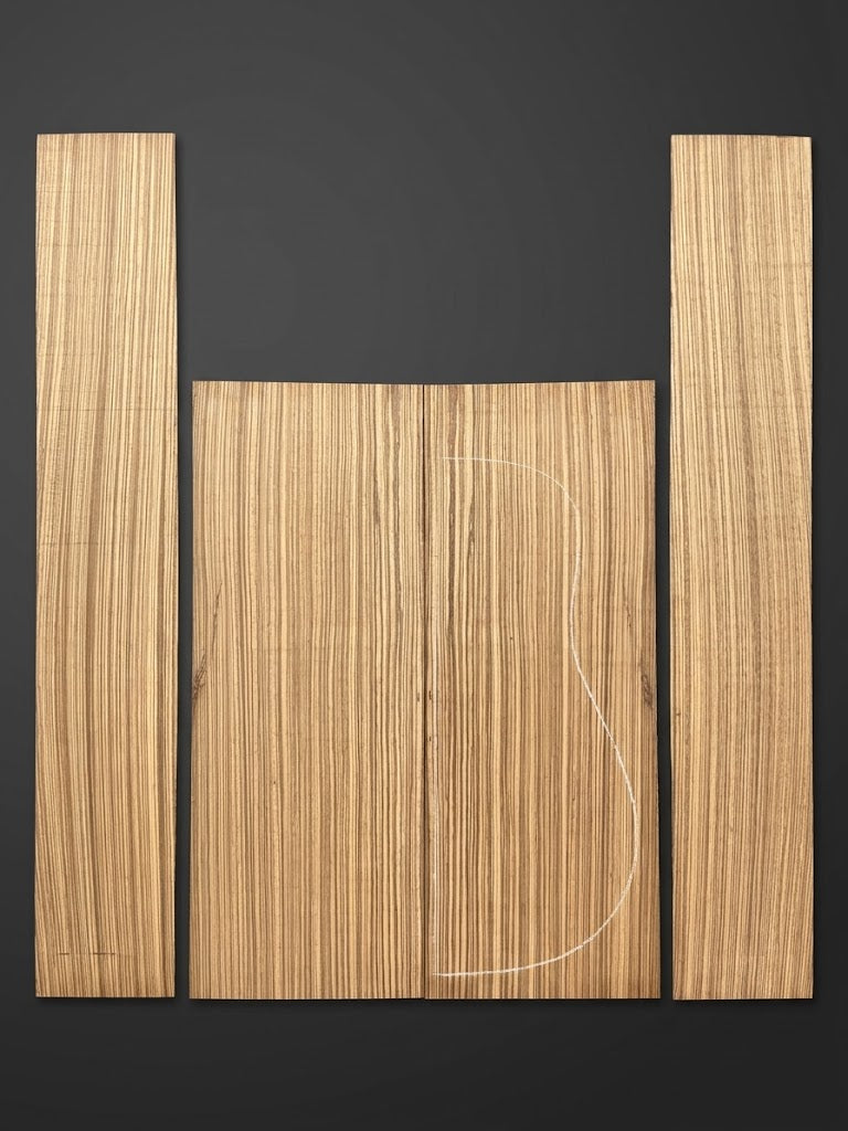 Zebrawood ‘Dreadnought’ Back & Sides Set